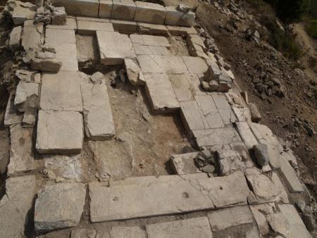 Aerial View of the floor paving of the Imperial Temple at Antiochia ad Cragum, from the Southwest.